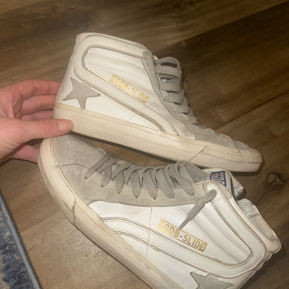 NEW Golden Goose Slide High-Top Sneakers -only worn in the house